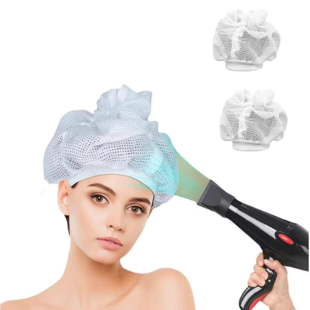 Plopping Cap Drying Curly Hair Drawstring Bonnet Net